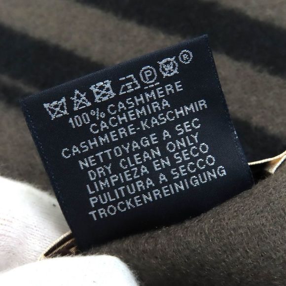 Hermes H394808t Zigzag Sangle 100% Cashmere Shawl Scarf Black Basalt With Box - Picture 8 of 10